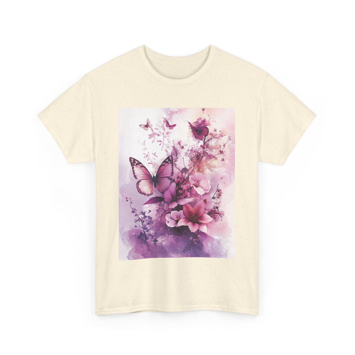 Butterfly Blooms Graphic Tee - Eco-Conscious Nature T-Shirt