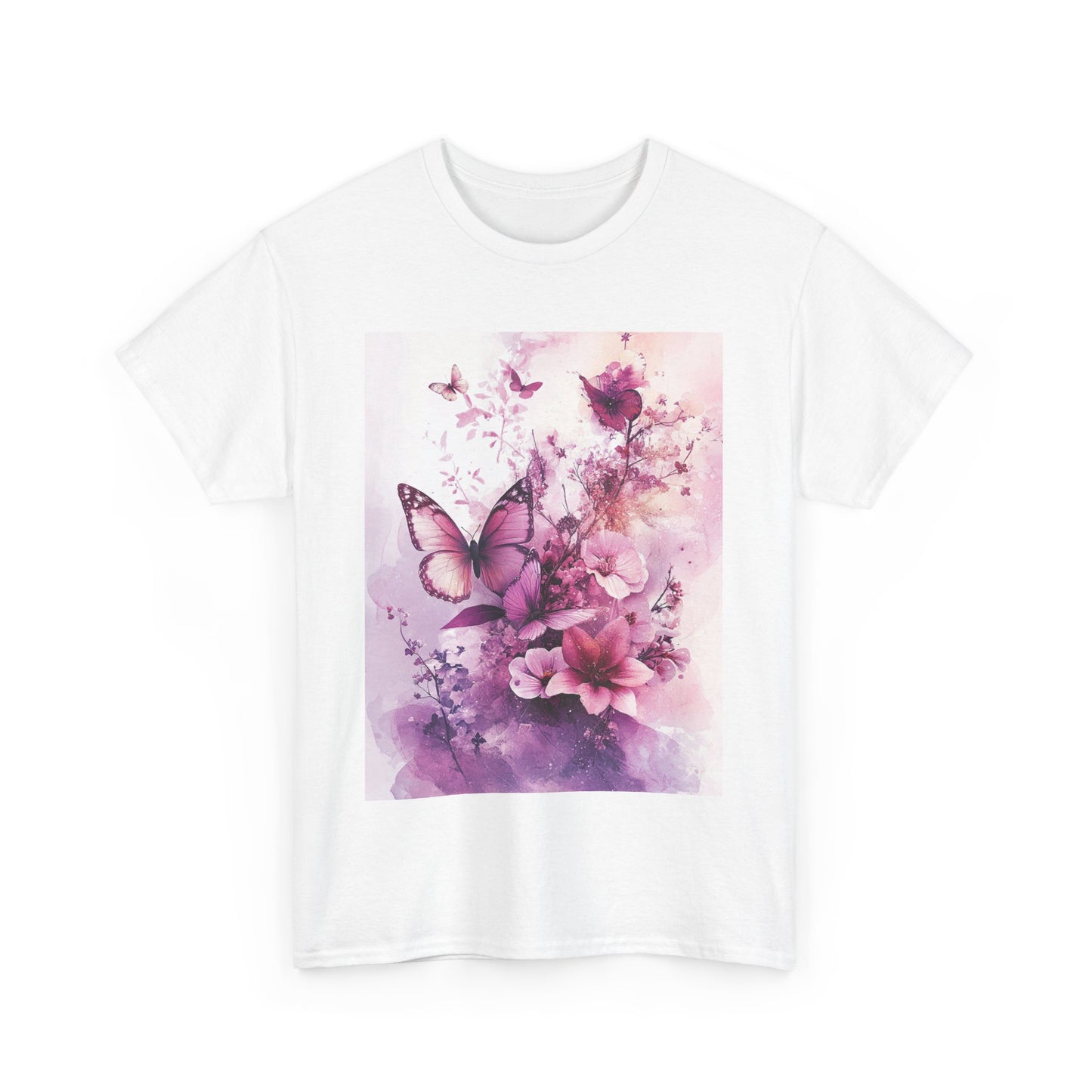 Butterfly Blooms Graphic Tee - Eco-Conscious Nature T-Shirt