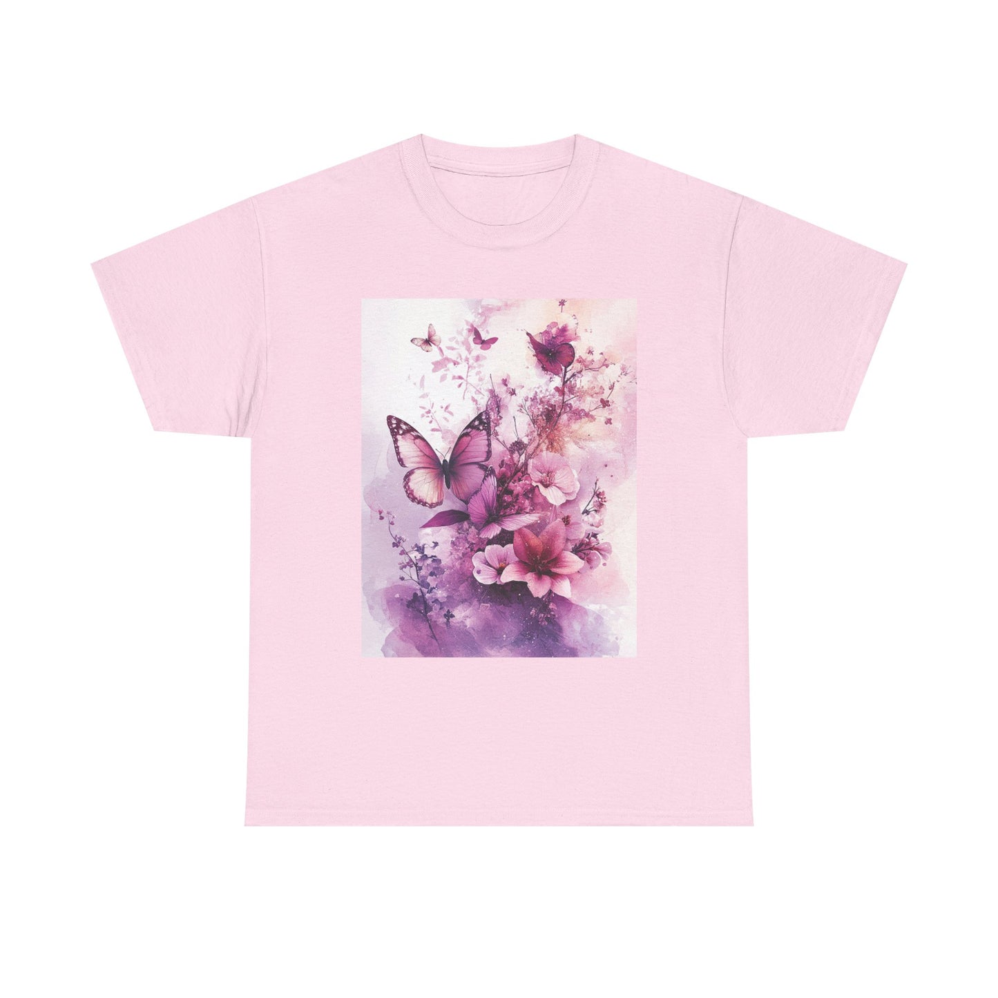 Butterfly Blooms Graphic Tee - Eco-Conscious Nature T-Shirt