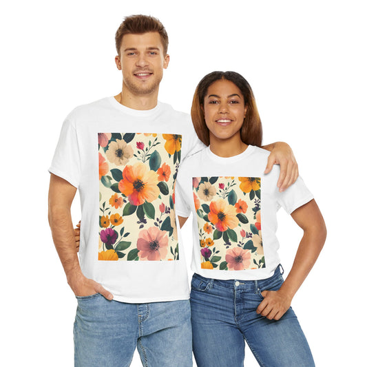 Vintage Garden Bloom Tee - Sustainable Retro-Inspired T-Shirt