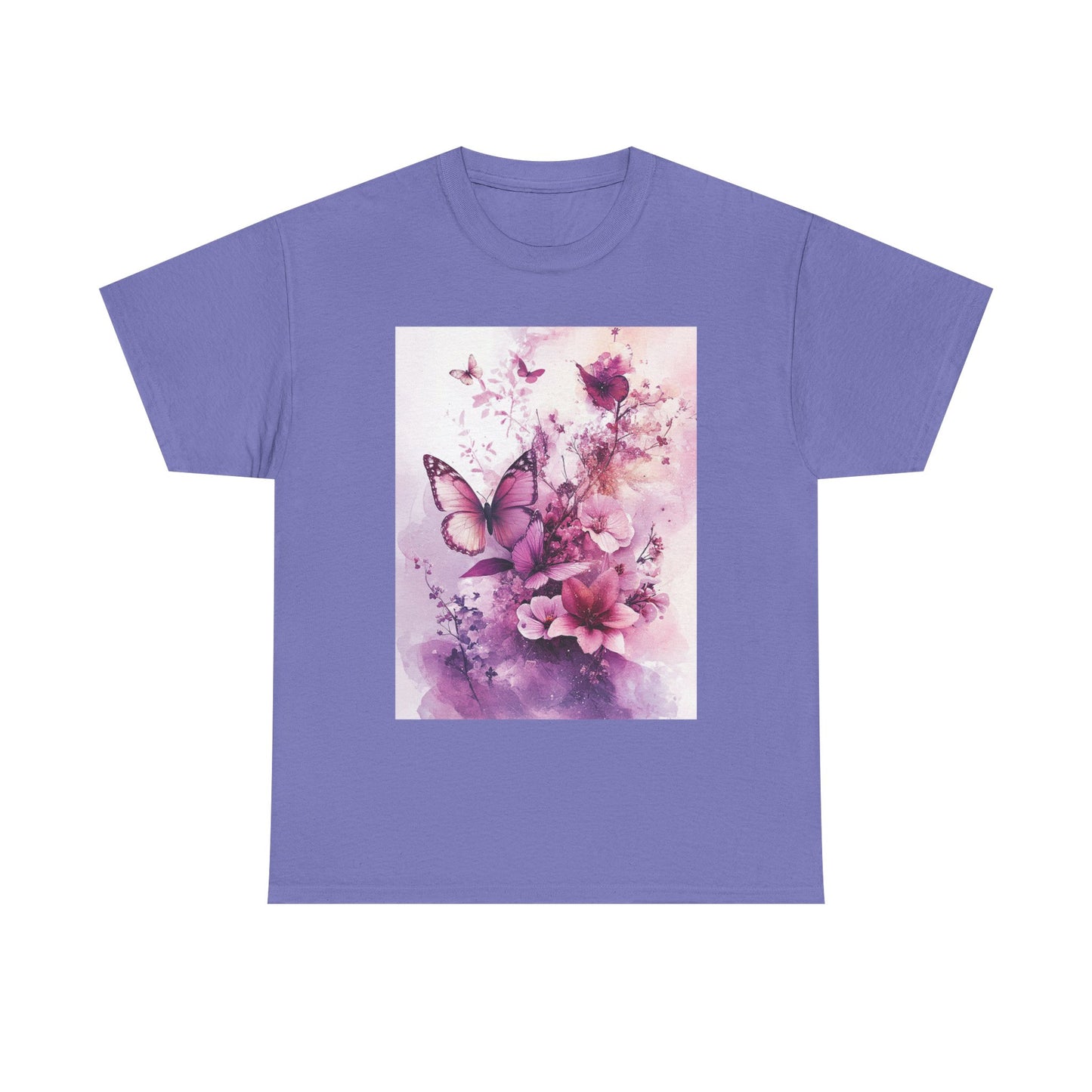 Butterfly Blooms Graphic Tee - Eco-Conscious Nature T-Shirt