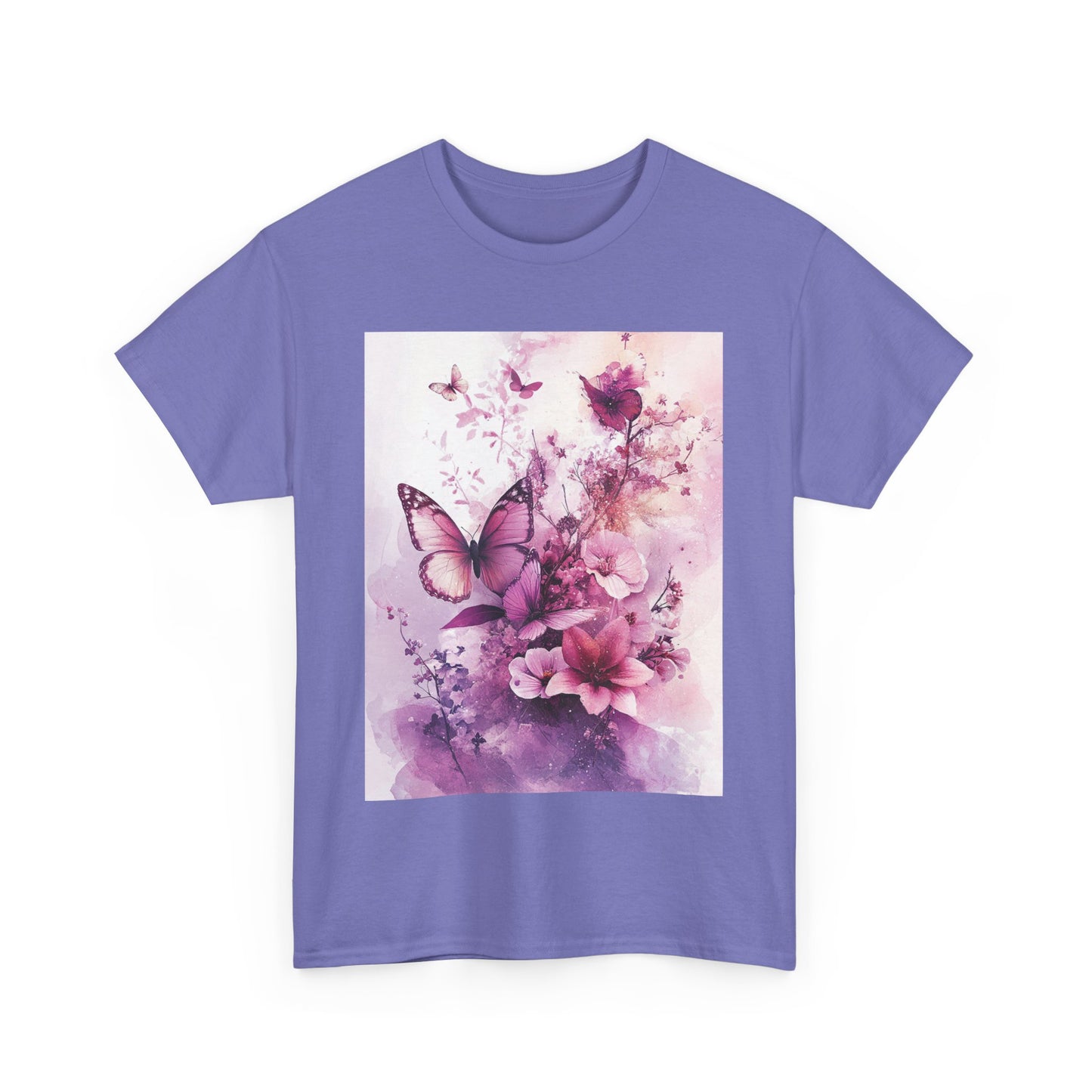 Butterfly Blooms Graphic Tee - Eco-Conscious Nature T-Shirt