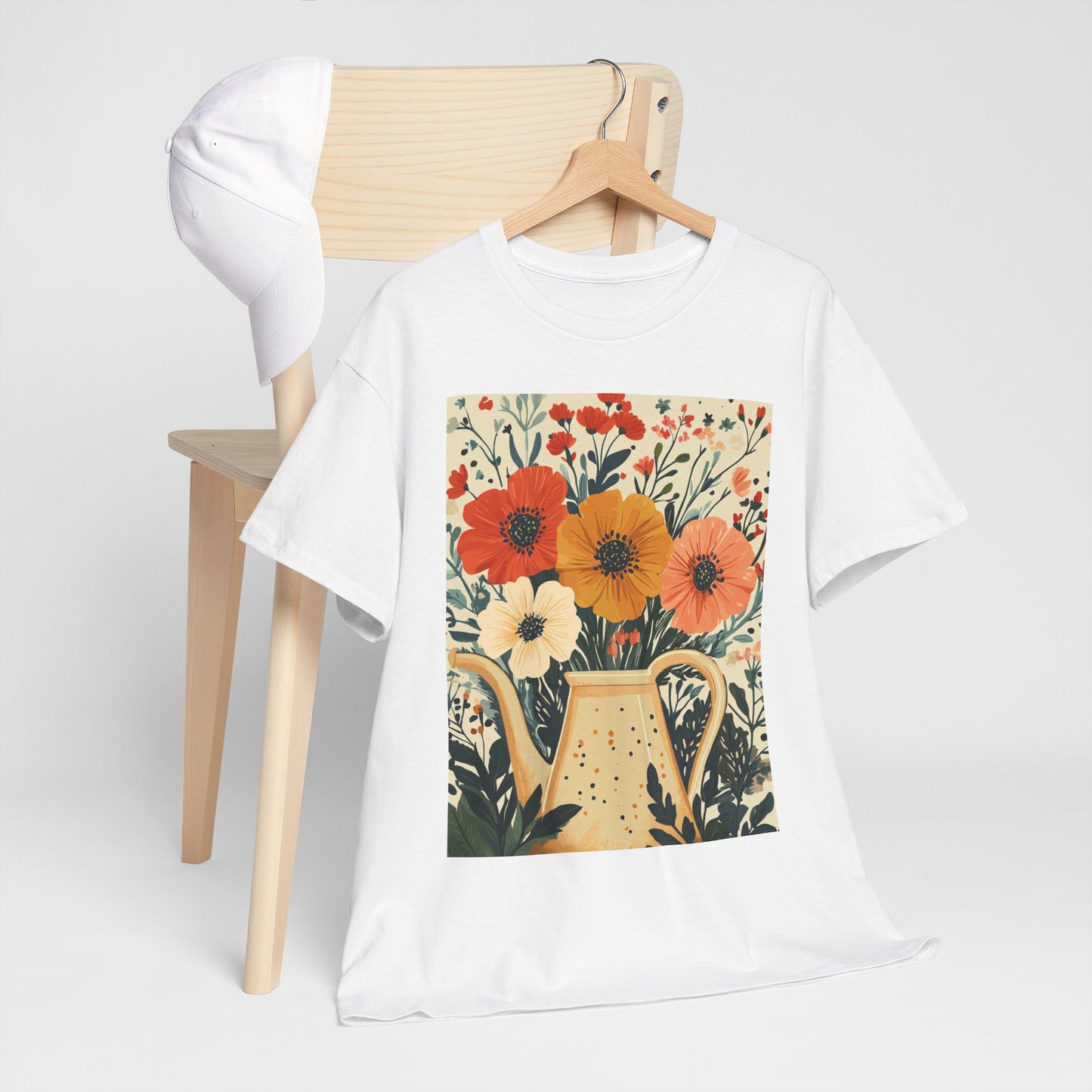 Blooming Garden Watering Tee - Eco-Friendly Organic Cotton T-Shirt