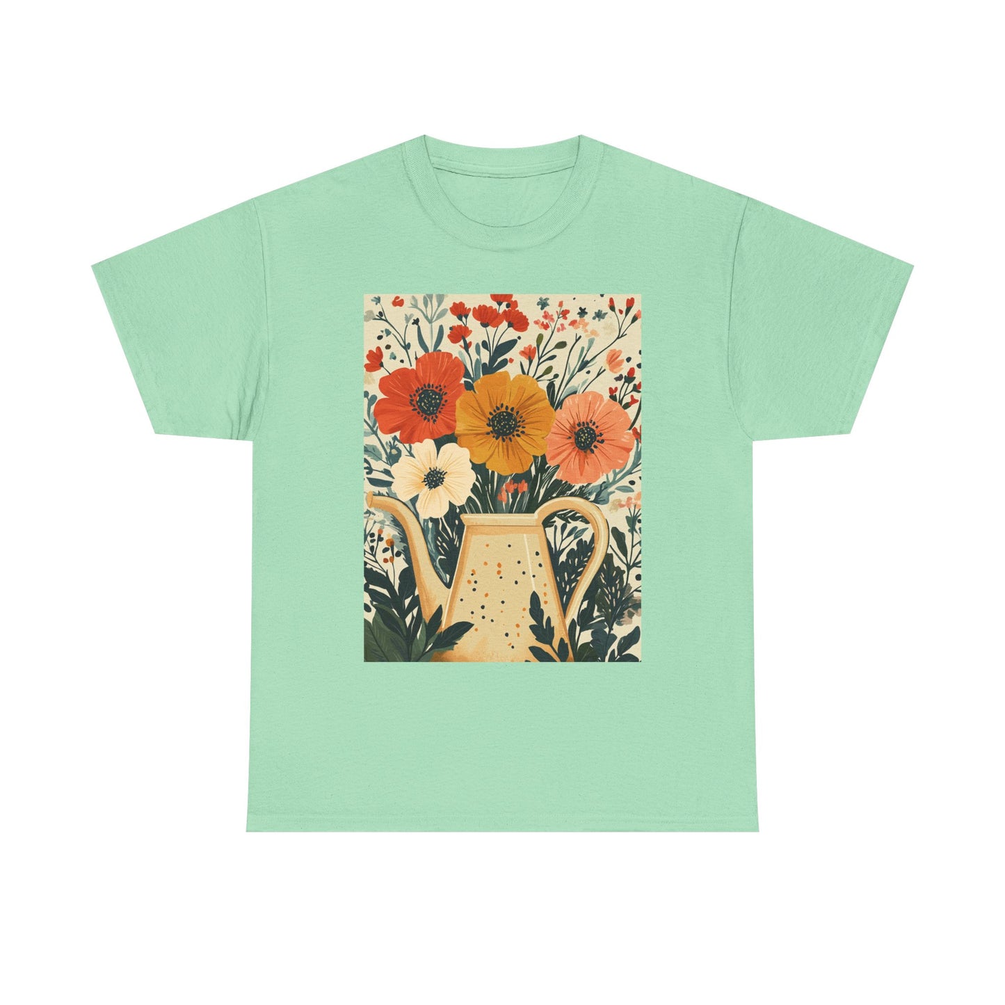 Blooming Garden Watering Tee - Eco-Friendly Organic Cotton T-Shirt