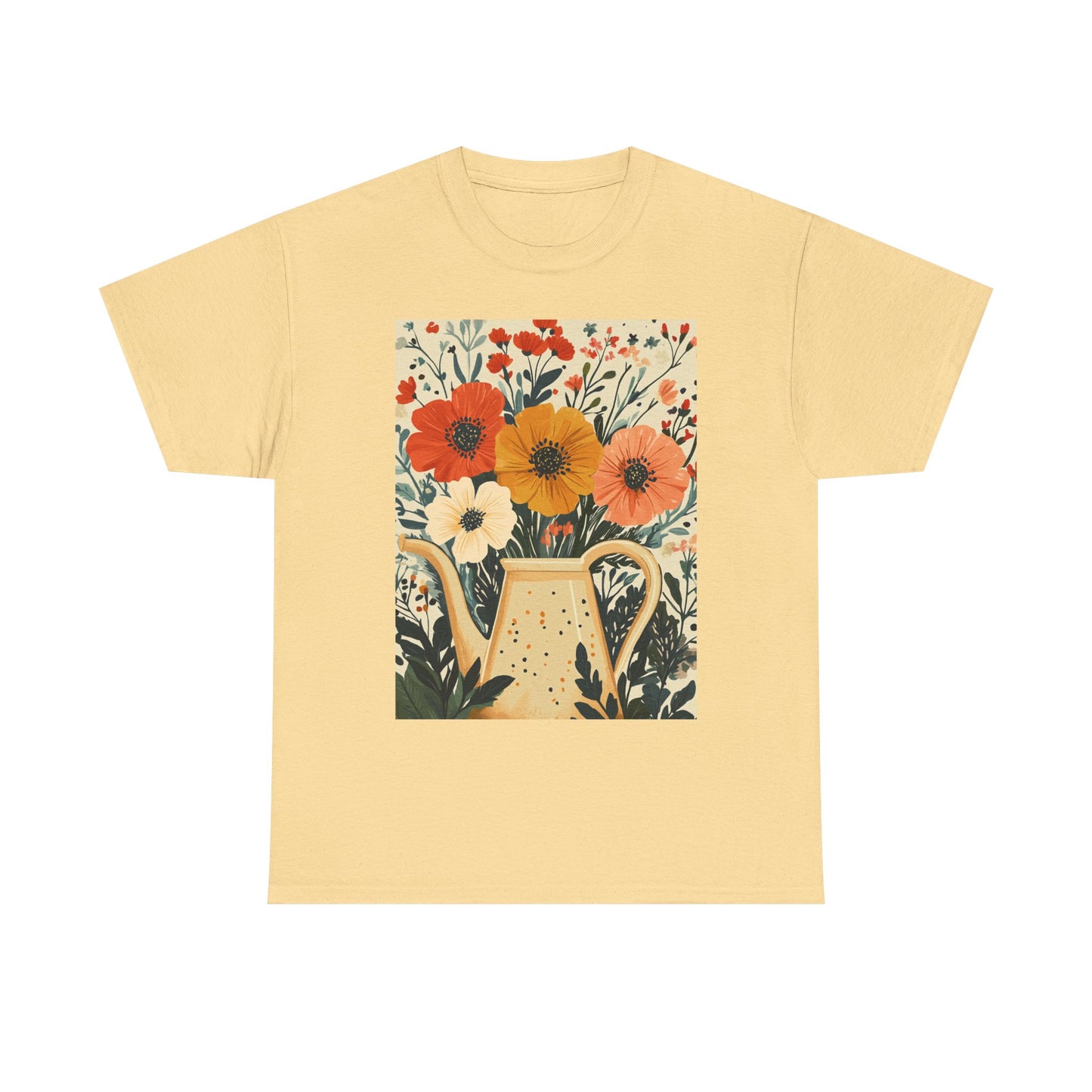 Blooming Garden Watering Tee - Eco-Friendly Organic Cotton T-Shirt