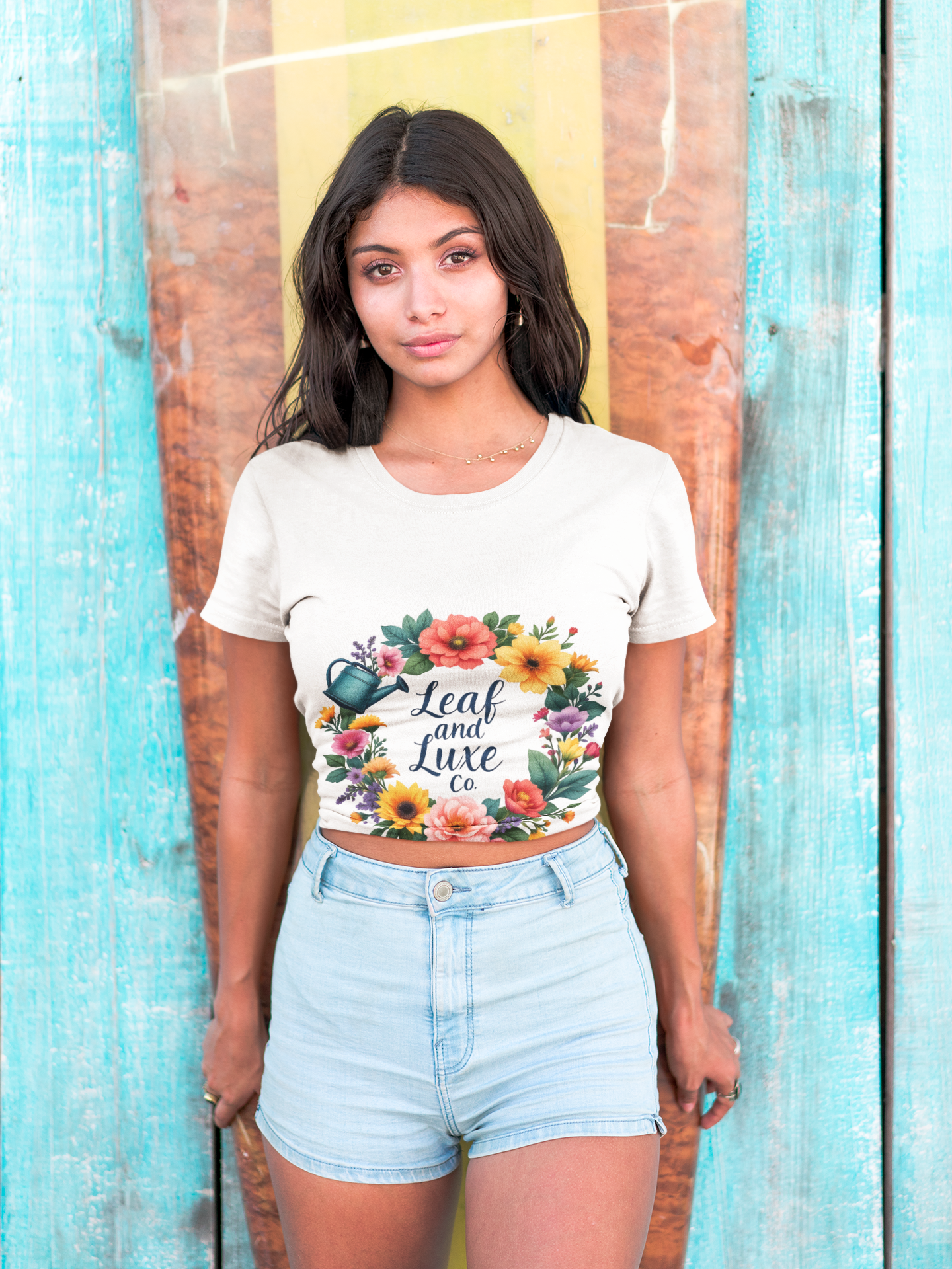 Leaf and Luxe Signature Garden Wreath Tee