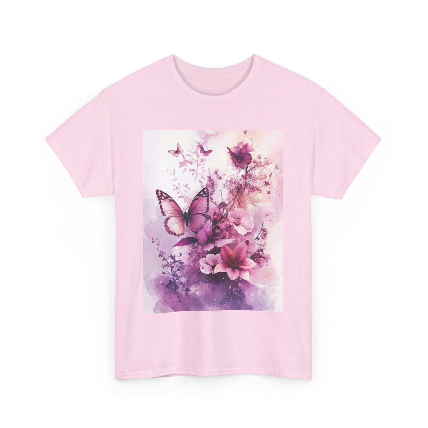 Butterfly Blooms Graphic Tee - Eco-Conscious Nature T-Shirt