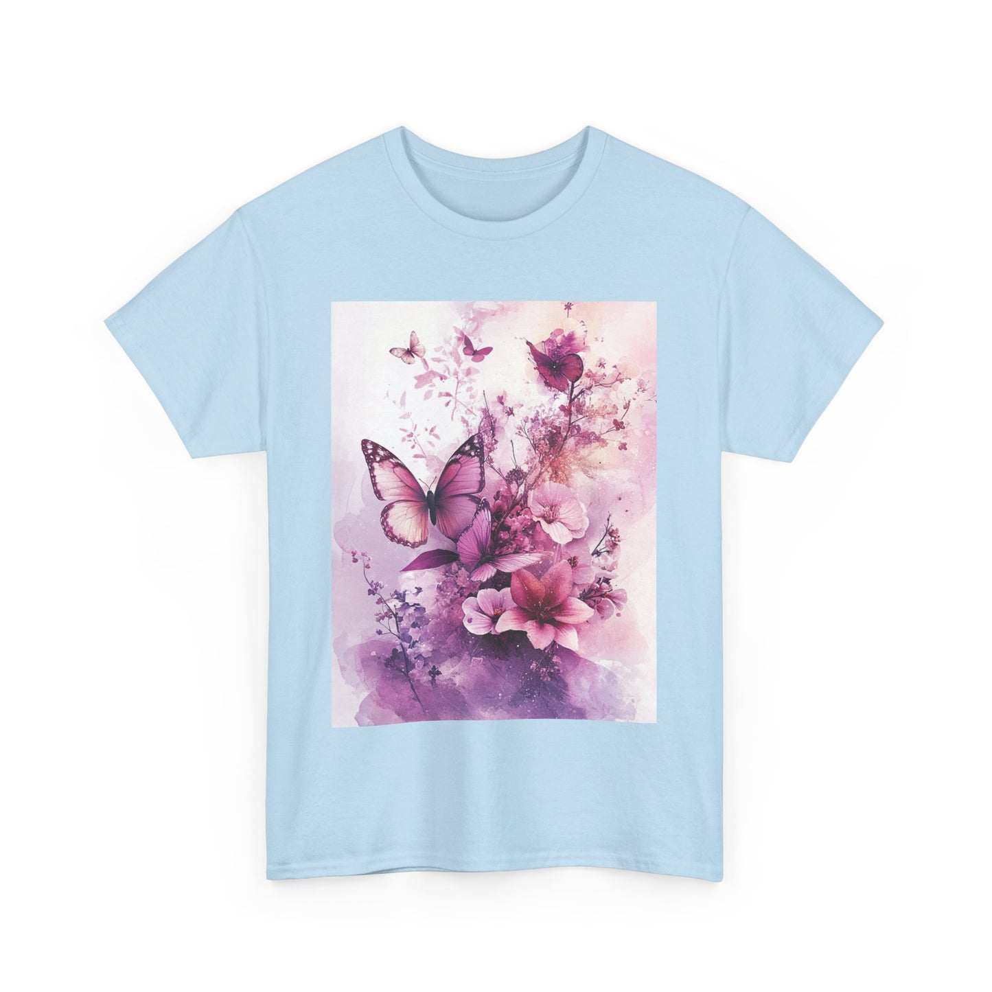 Butterfly Blooms Graphic Tee - Eco-Conscious Nature T-Shirt