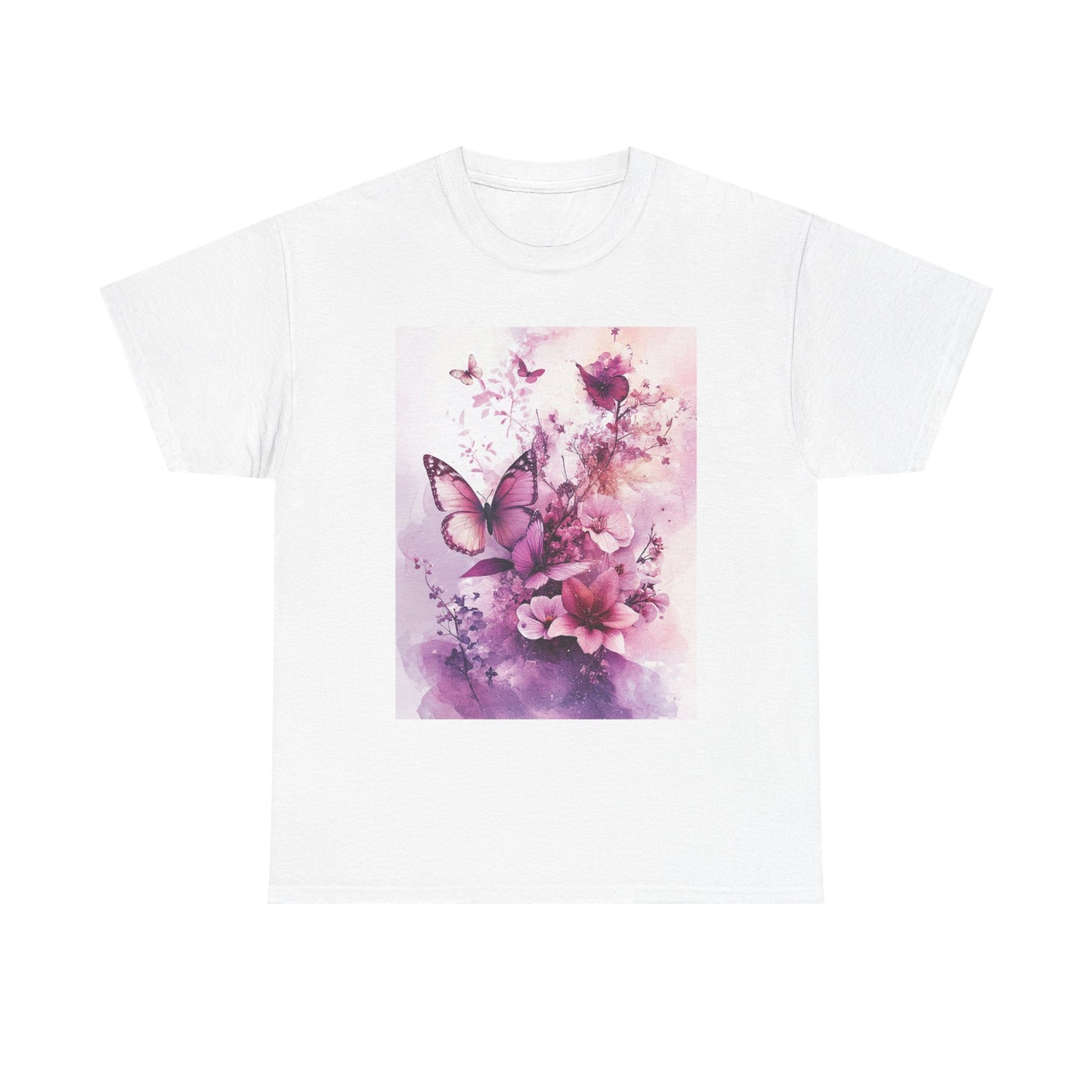 Butterfly Blooms Graphic Tee - Eco-Conscious Nature T-Shirt