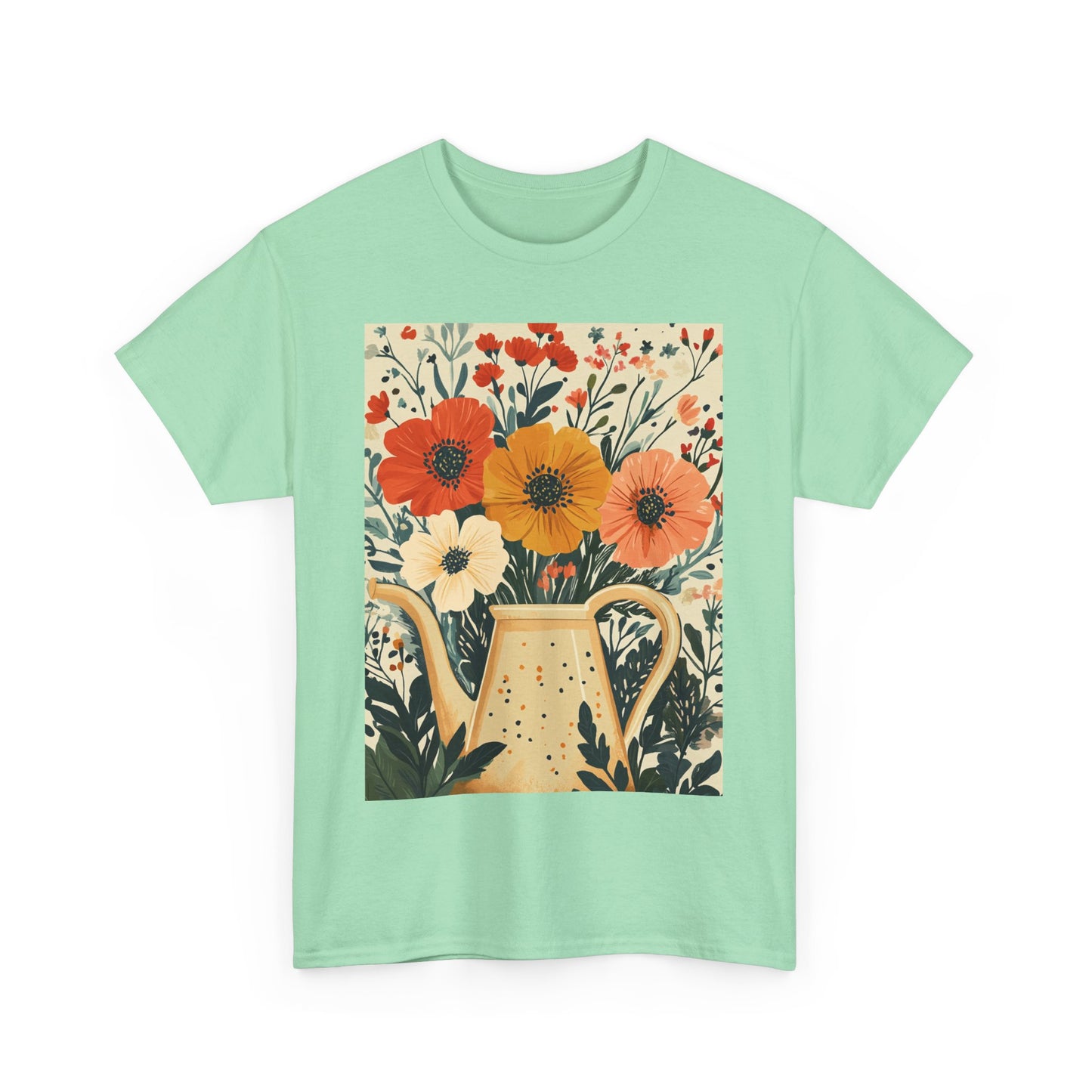 Blooming Garden Watering Tee - Eco-Friendly Organic Cotton T-Shirt