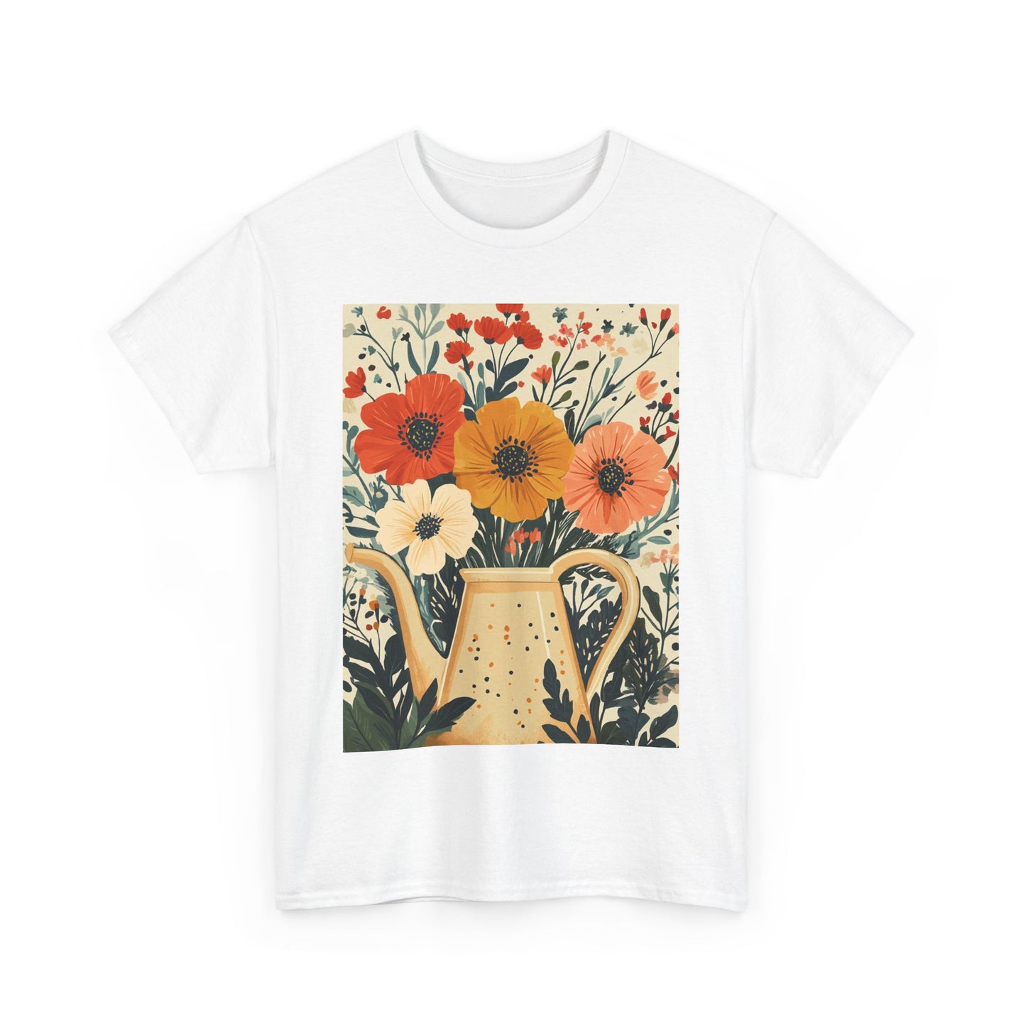 Blooming Garden Watering Tee - Eco-Friendly Organic Cotton T-Shirt