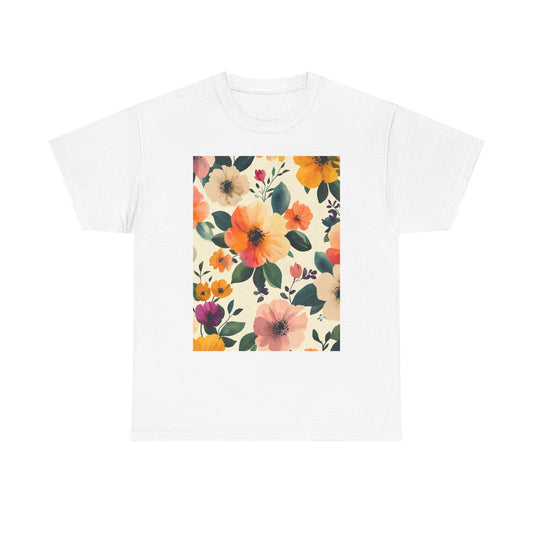 Vintage Garden Bloom Tee - Sustainable Retro-Inspired T-Shirt