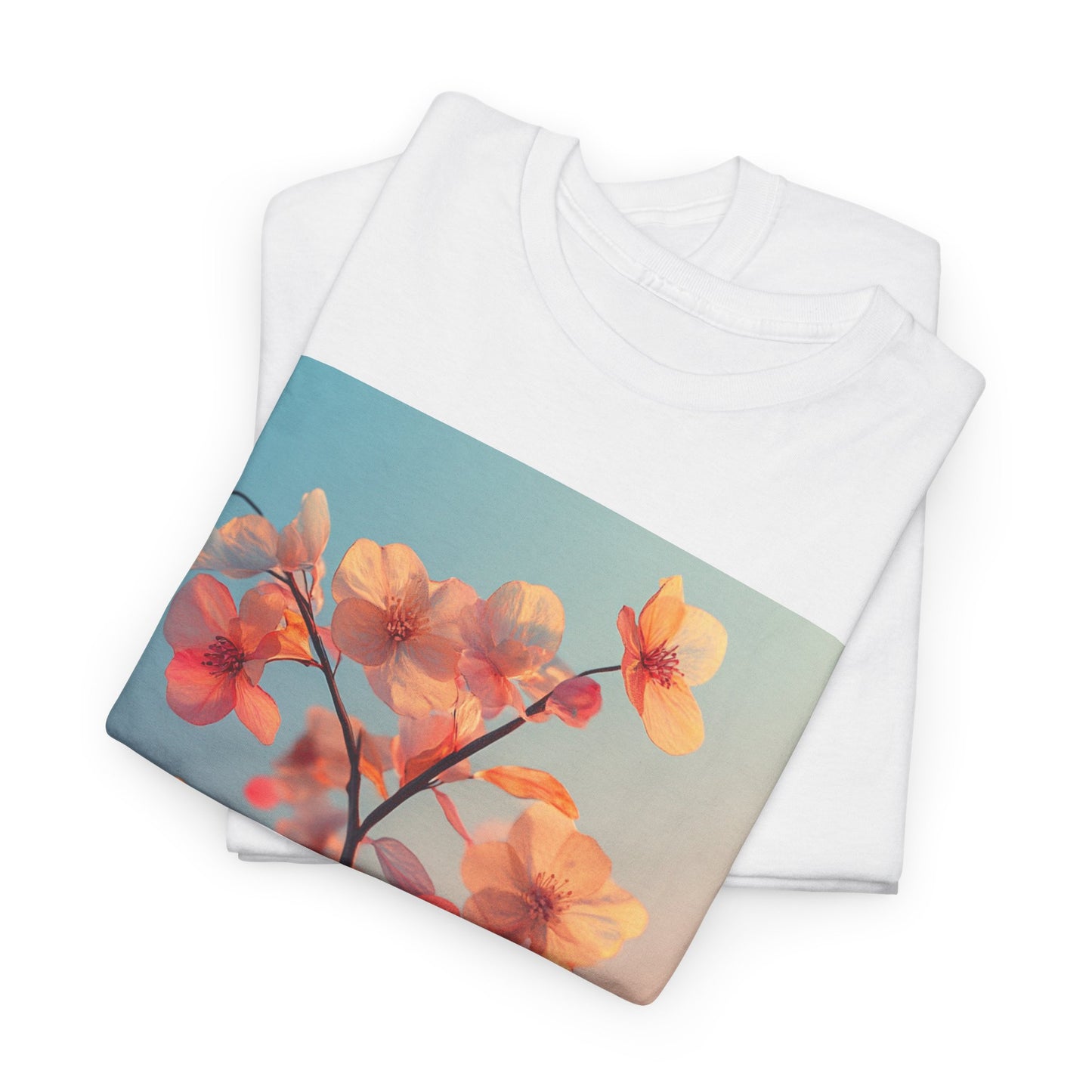 Colorful Petal Bloom Tree Tee - Sustainable Artistic T-Shirt