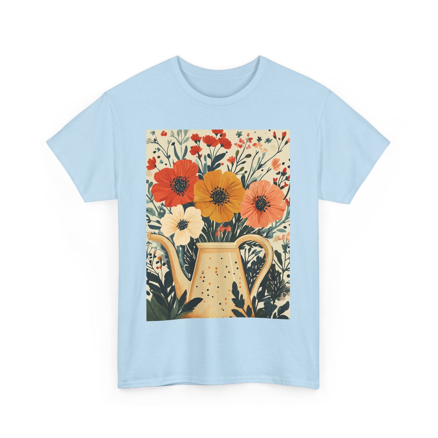 Blooming Garden Watering Tee - Eco-Friendly Organic Cotton T-Shirt