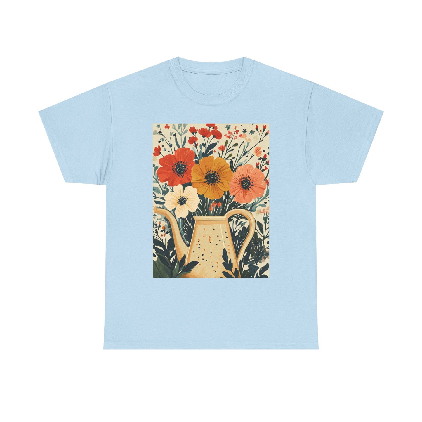 Blooming Garden Watering Tee - Eco-Friendly Organic Cotton T-Shirt